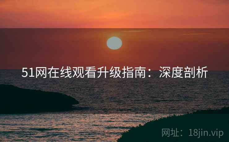 51网在线观看升级指南：深度剖析
