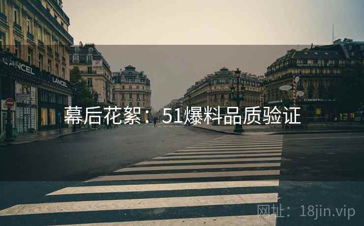 幕后花絮：51爆料品质验证