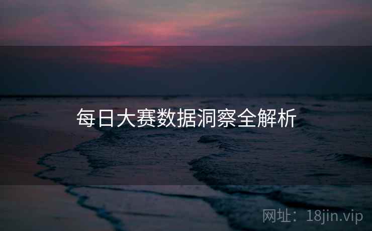 每日大赛数据洞察全解析