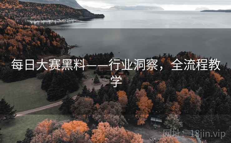 每日大赛黑料——行业洞察，全流程教学